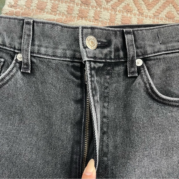 VERONICA BEARD Jeans Taylor Cropped Frayed High Rise Wide Leg in Ash Onyx Sz 29 - Picture 13 of 17